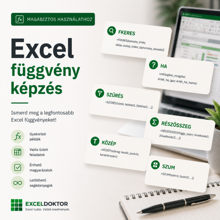 Excel függvény képzés