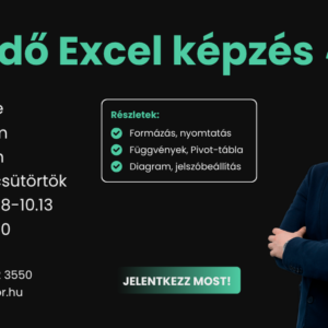 Kezdő Excel képzés – Élő online tanfolyam 2026.09.08 – 10.13