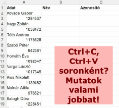 Oszlop szétbontása szövegre és számra (Excel)
