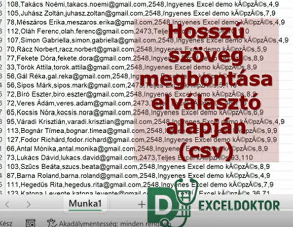 Szövegből oszlopok (Excel)